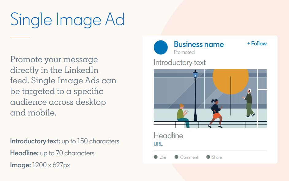 Single Image Ad Specs Linkedin Ad Specification For Single Image